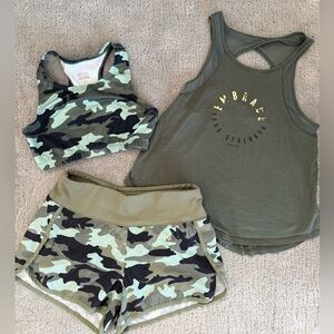 Justice Active Green Camo Set